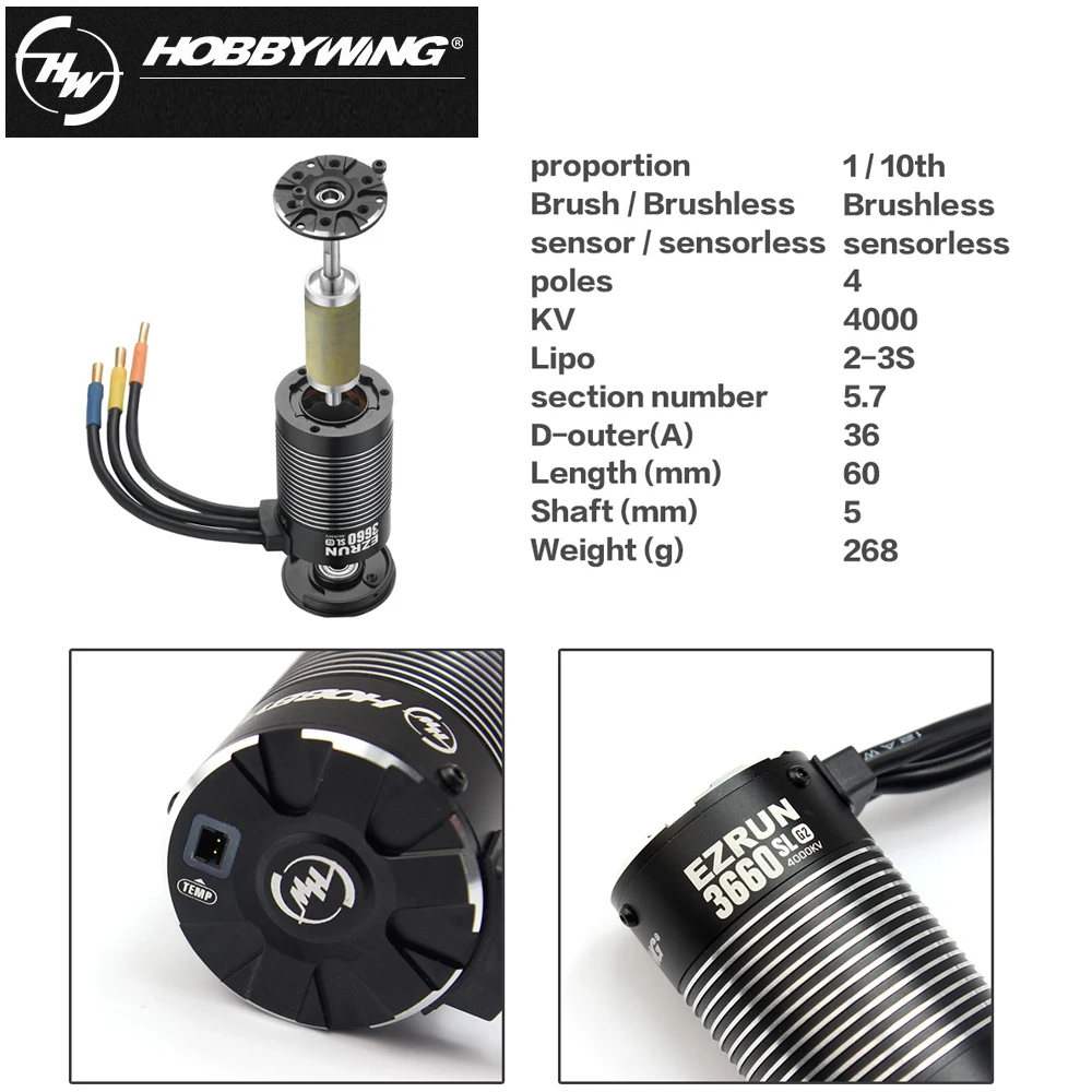 1 takım orijinal Hobbywing EZRUN MAX10 SCT 120A fırçasız ESC +